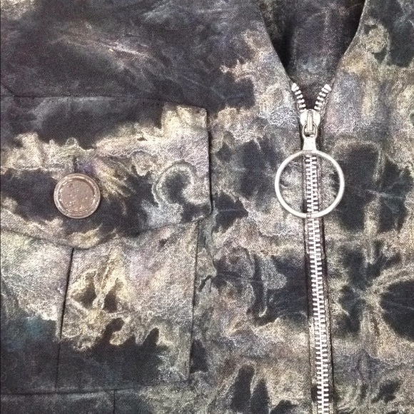 6 Tie Dye Hand Painted Vest Long Zipper Pockets - Picture 2 of 4